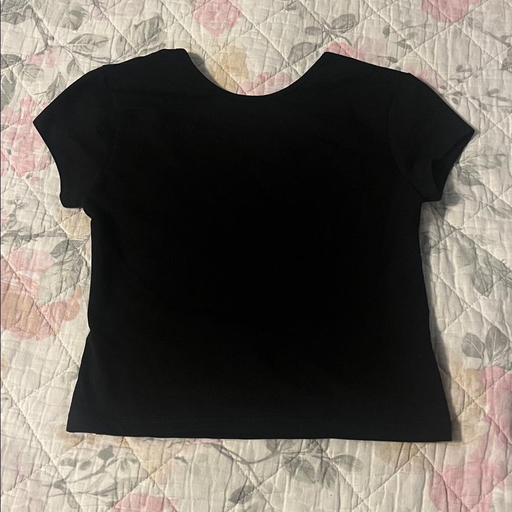Black Short Sleeve Top